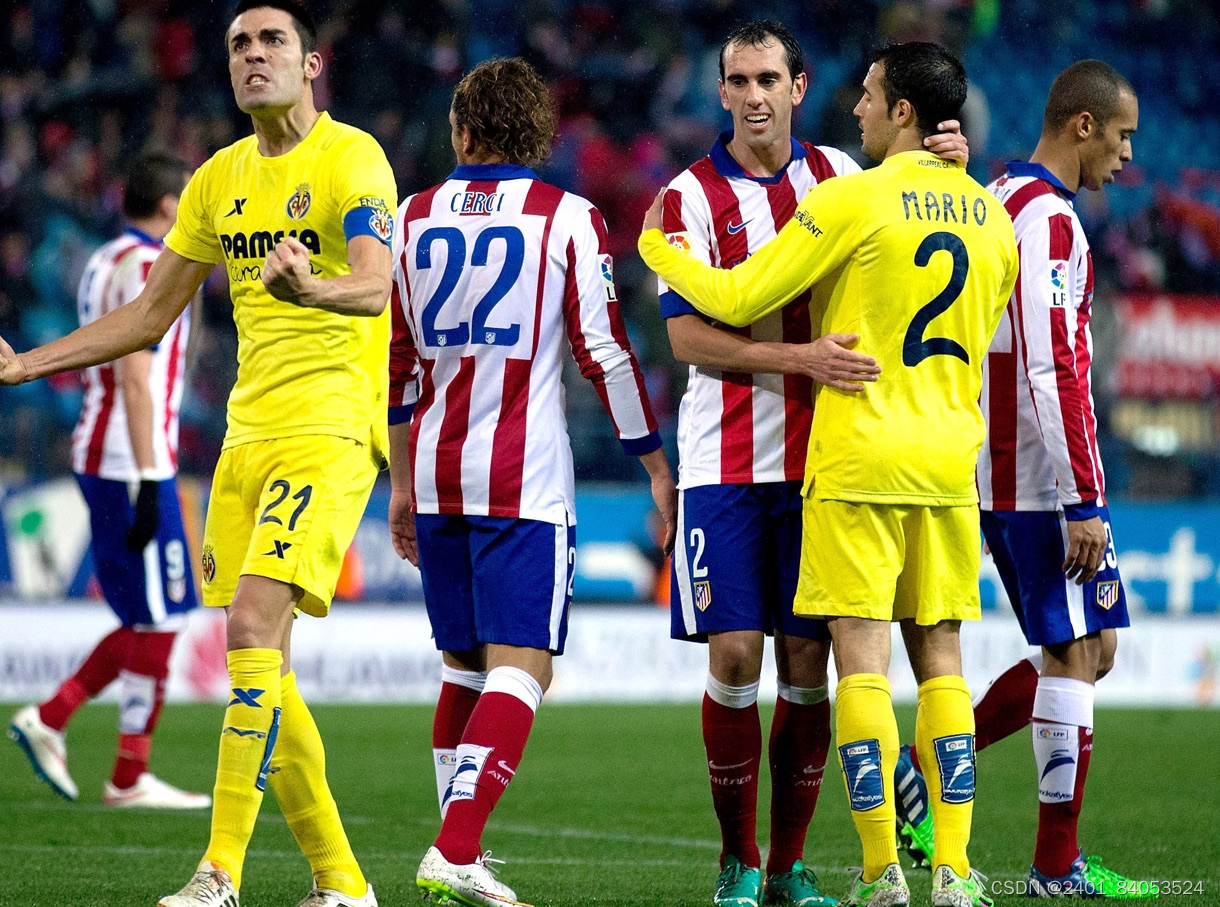 关于马德里竞技主场逼平比利亚雷亚尔，队形坚挺的信息